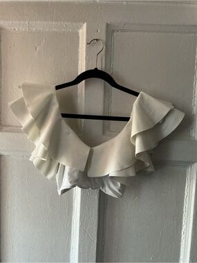 Maygel Coronel  Women’s Ruffle Off-Shoulder Top - Cream